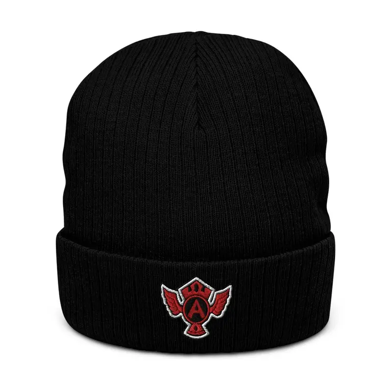 A.T. Dark Red Artistic Knight wooly hat