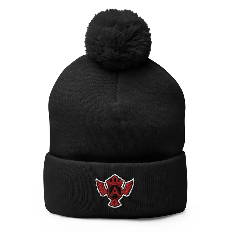 A.T. Dark Red Artistic Knight wooly hat